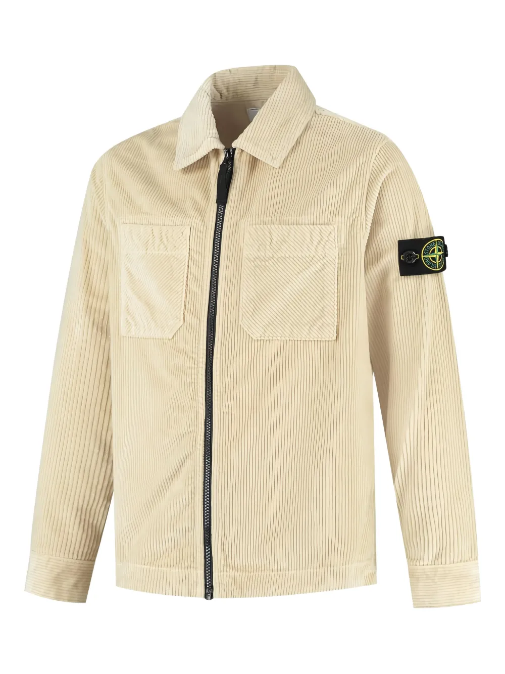 Вельветовая куртка на молнии Stone Island Junior, нейтральный — фото 2
