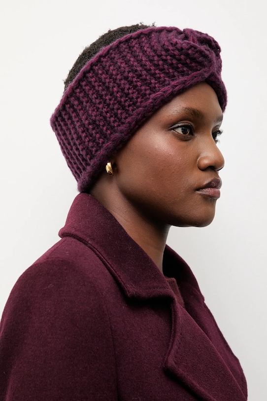 

Повязка на голову из мериносовой шерсти Answear.Lab, бордовый