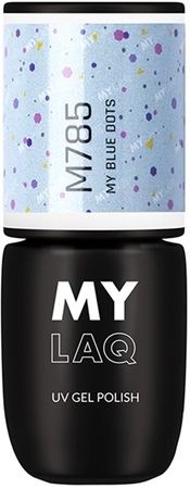 

Гибридный лак для ногтей MYLAQ UV Gel Polish, My Blue Dots 5 ml