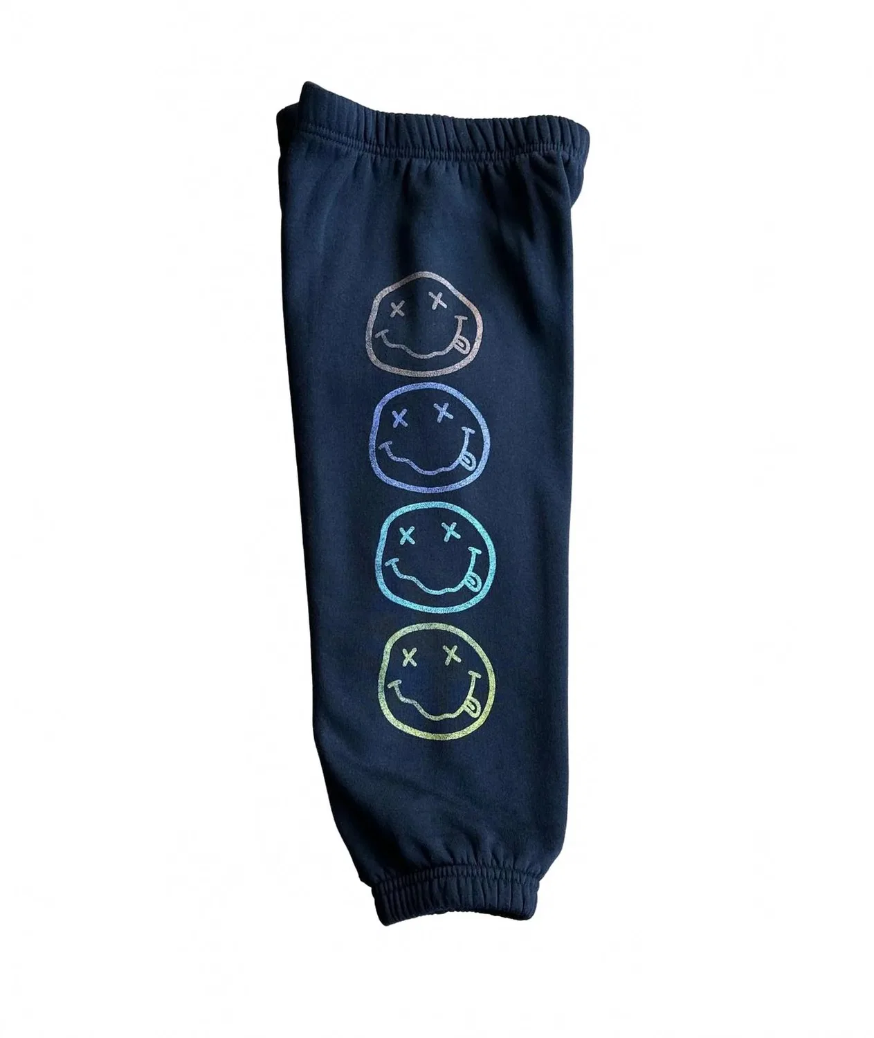 ROWDY SPROUT Детские спортивные штаны Nirvana Smiley, цвет выцветший черный — фото 2