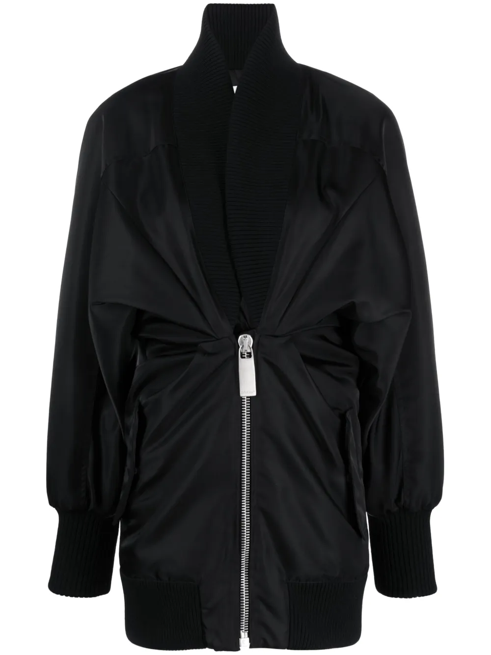 

Платье мини с объемными рукавами OFF-WHITE, черный