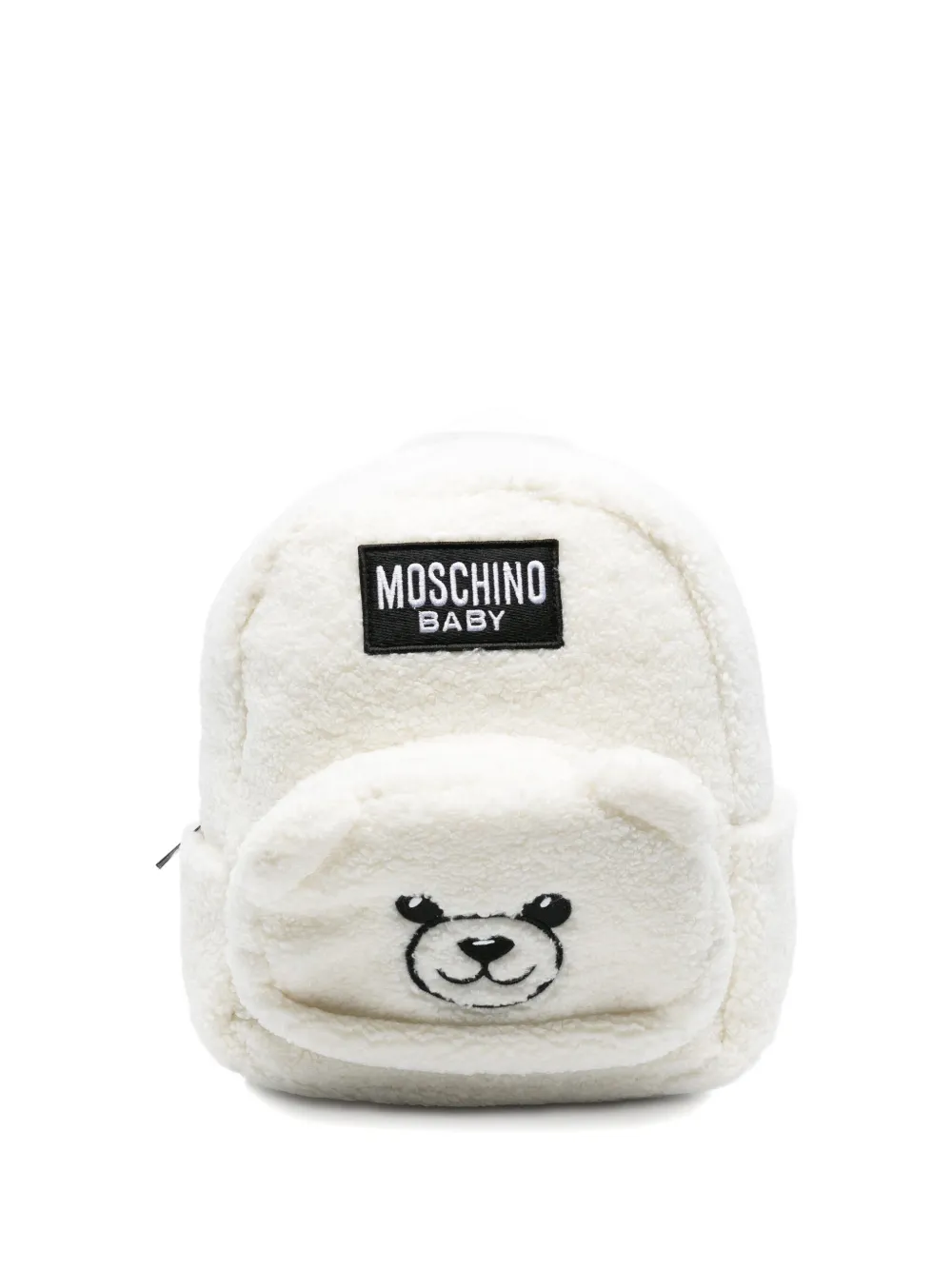 

Рюкзак с вышитым плюшевым мишкой Moschino Kids, белый