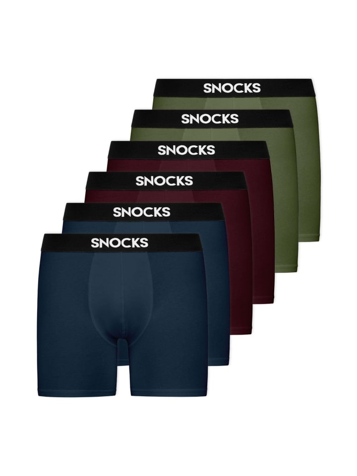 

Боксерские трусы SNOCKS, цвет mix (rot/olive/blau)