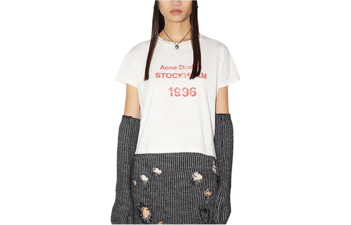 Футболка женская светло-оранжевая Acne Studios — фото 2