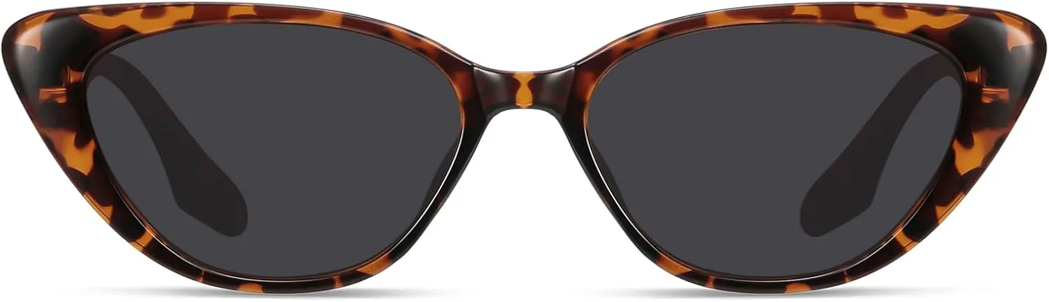 

Ретро-винтажные узкие солнцезащитные очки «кошачий глаз» для женщин в стиле 90-х, небольшие, стильные, модные, с защитой UV400, модель FZN7514 Fozono, Tortoise / Grey