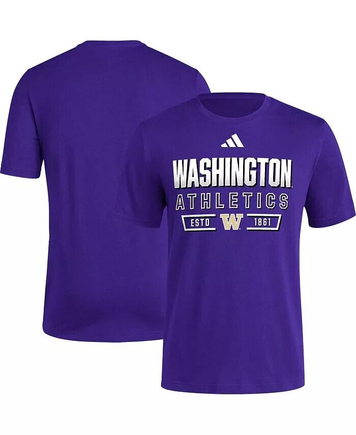 

Мужская фиолетовая футболка Washington Huskies Head of Class Fresh Adidas