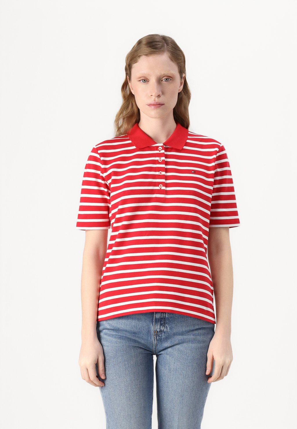 

Поло Tommy Hilfiger, темно-красный