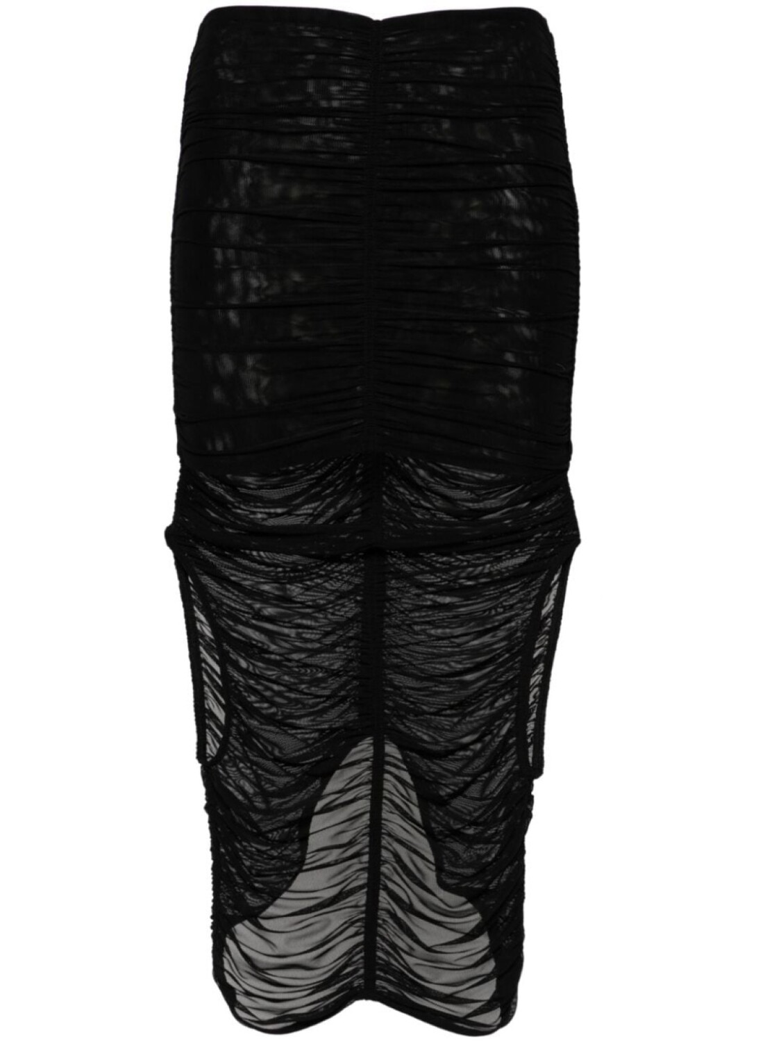 

Mugler драпированная юбка миди, черный