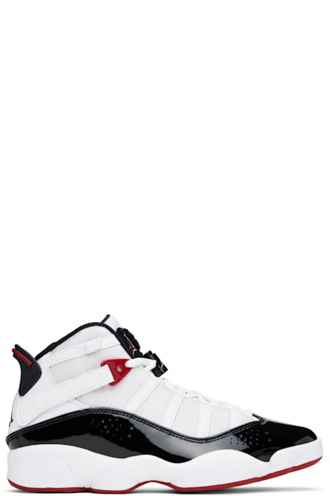 

Бело-черные кроссовки с 6 кольцами Nike Jordan
