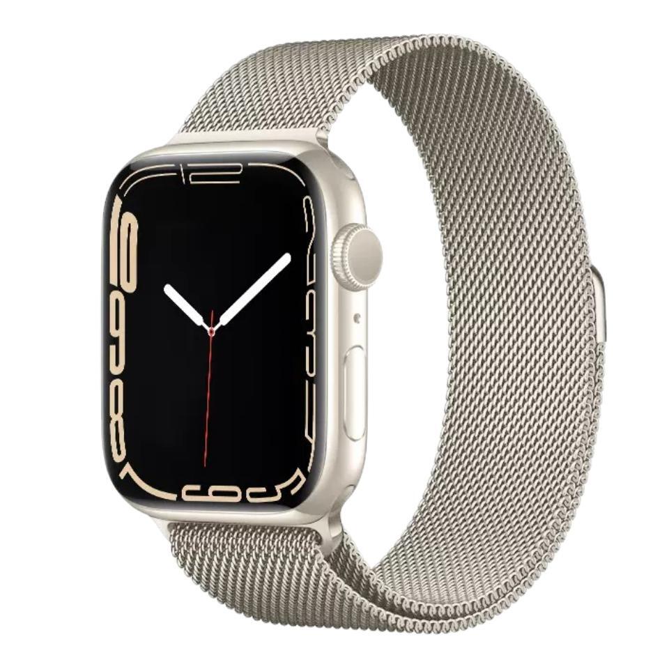 

Ремешок Apple совместимость Нержавеющая сталь 38/40/41 мм Zhongwo Антипотеря двойная магнитная застёжка [серебро] + защитный чехол для циферблата