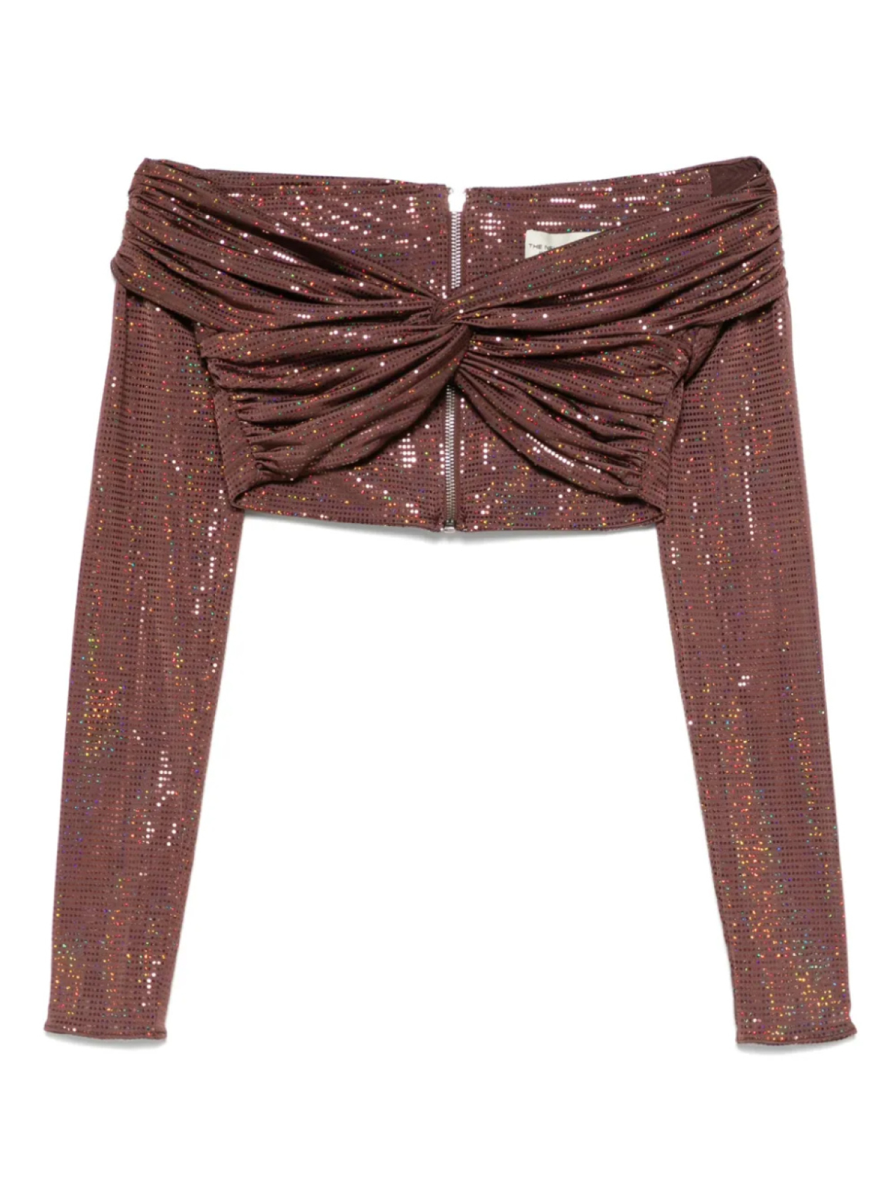

Топ The New Arrivals Ilkyaz Ozel twisted-detail top, коричневый