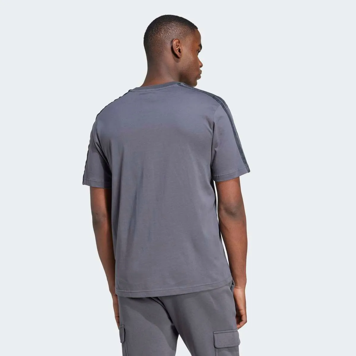 Мужская футболка AOP Colourblock adidas, серый — фото 2