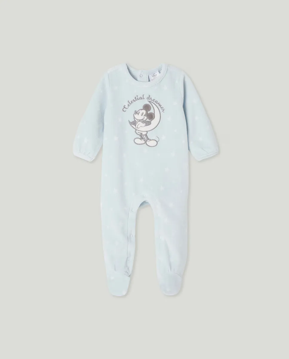 

Длинный комбинезон для мальчика Mickey Luna с липкой застежкой Cotton Juice, синий