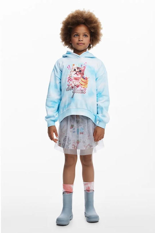 

Детская хлопковая толстовка Desigual, синий