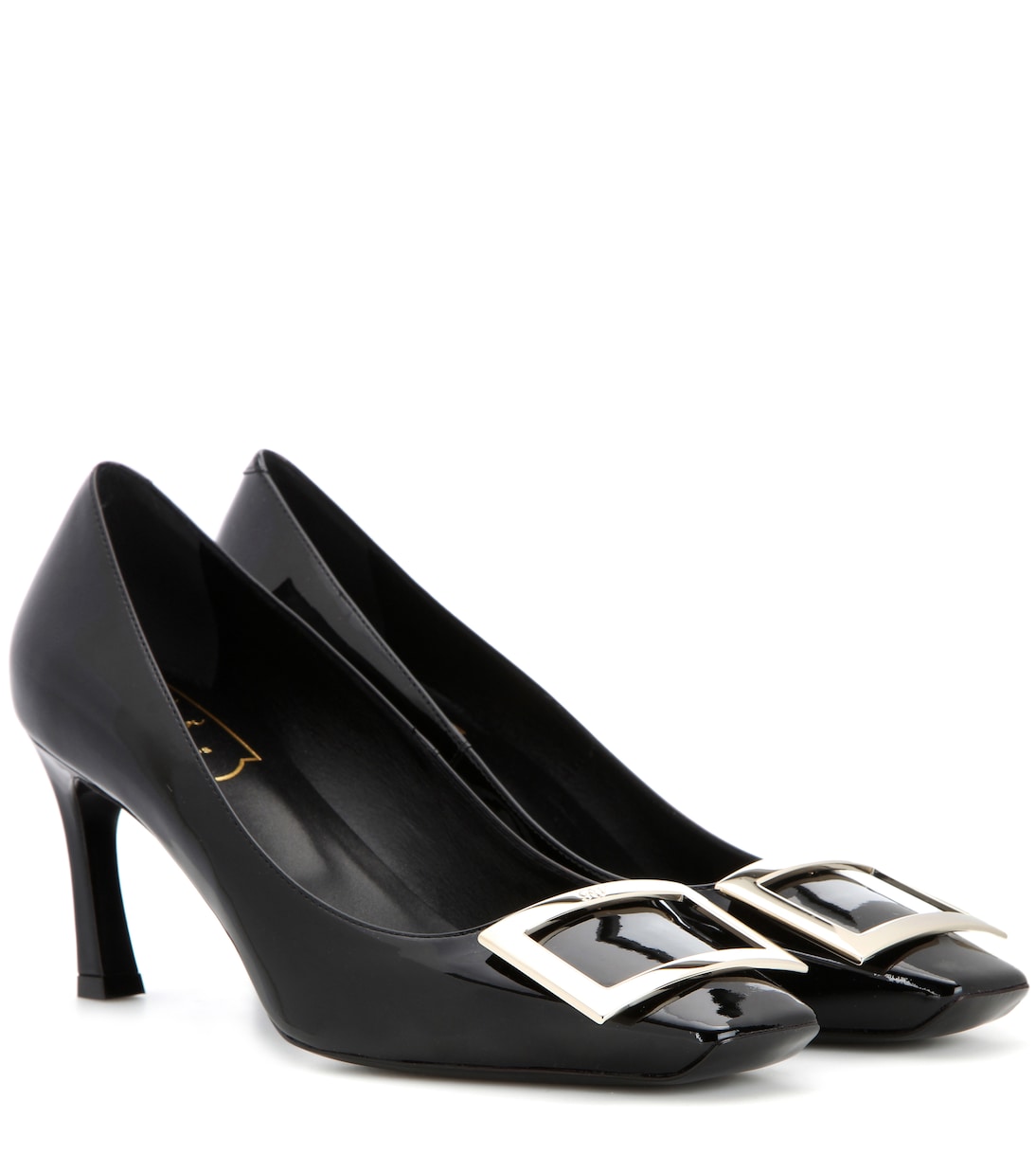 Кожаные туфли Belle Vivier Trompette с декольте Roger Vivier, черный
