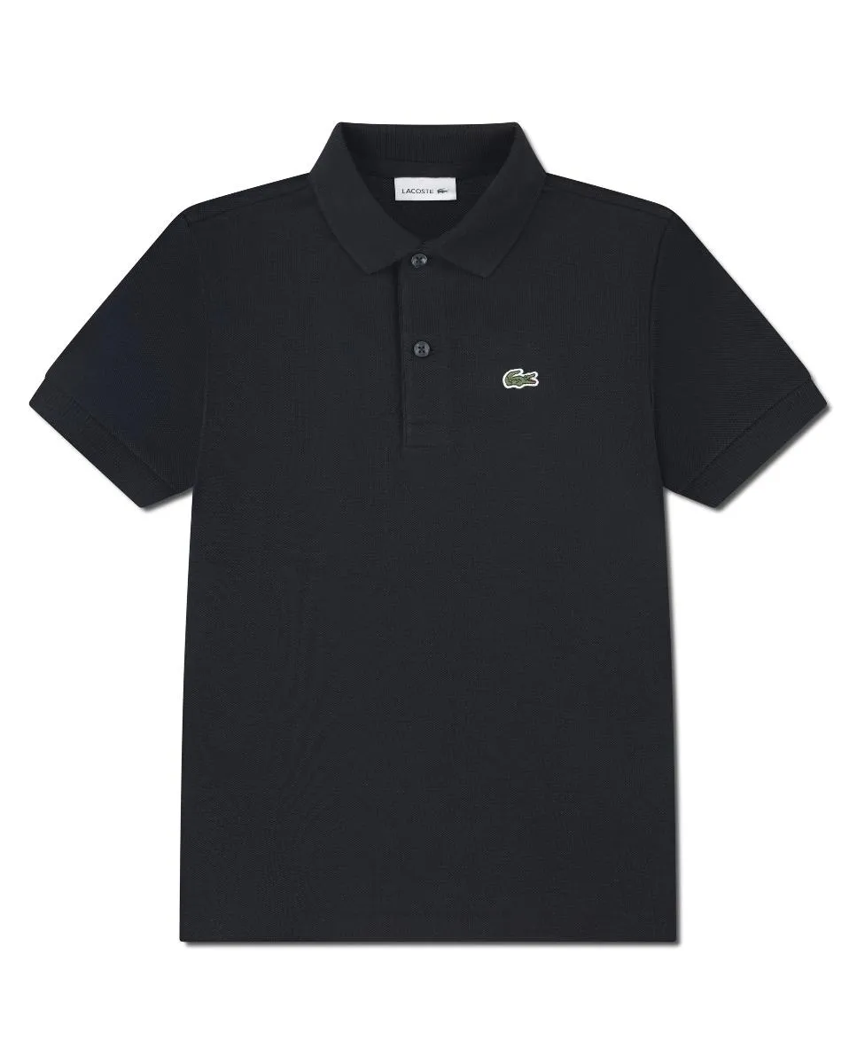 

Натуральное поло из пике Petit для мальчика Lacoste, черный