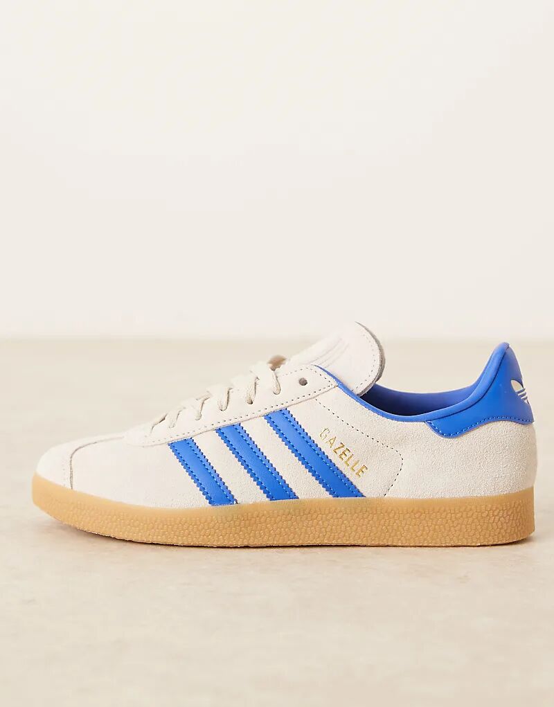 Кроссовки adidas Originals Gazelle серого и синего цветов — фото 2