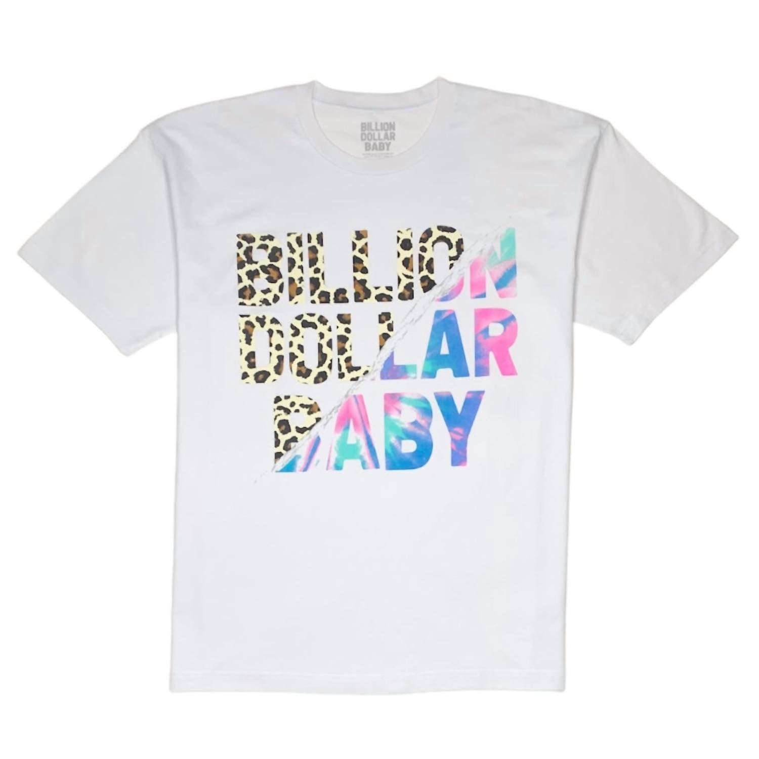 

Футболка мужская Lepard Tie Dye белого цвета Billion Dollar Baby
