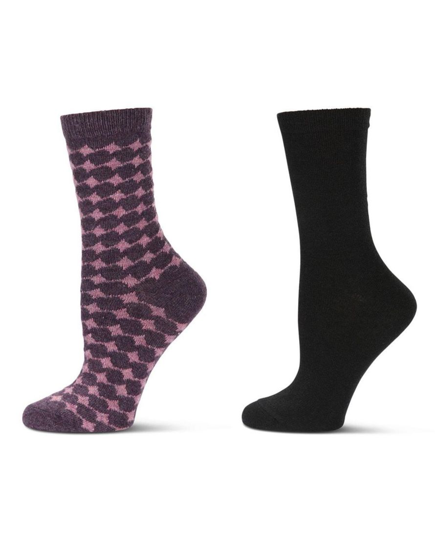 

Женские носки Wool Waves Crew Socks (2 шт в упаковке) MeMoi, Eggplant
