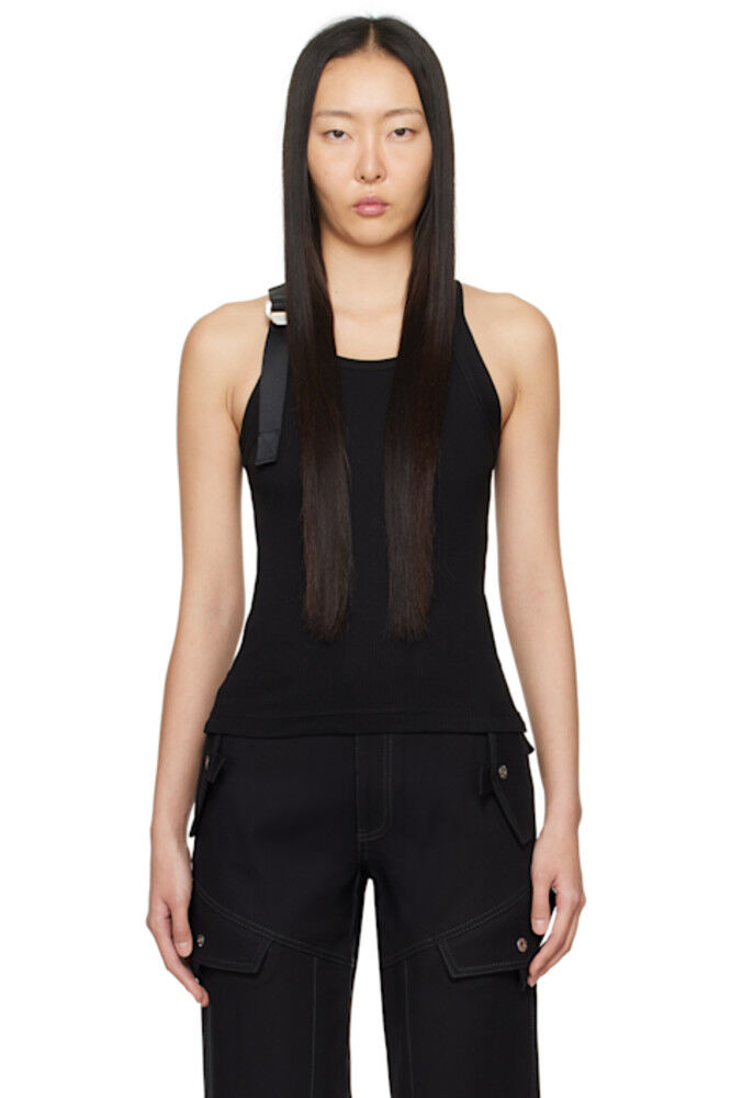 

Черная майка-бегунок Safety Slider Dion Lee