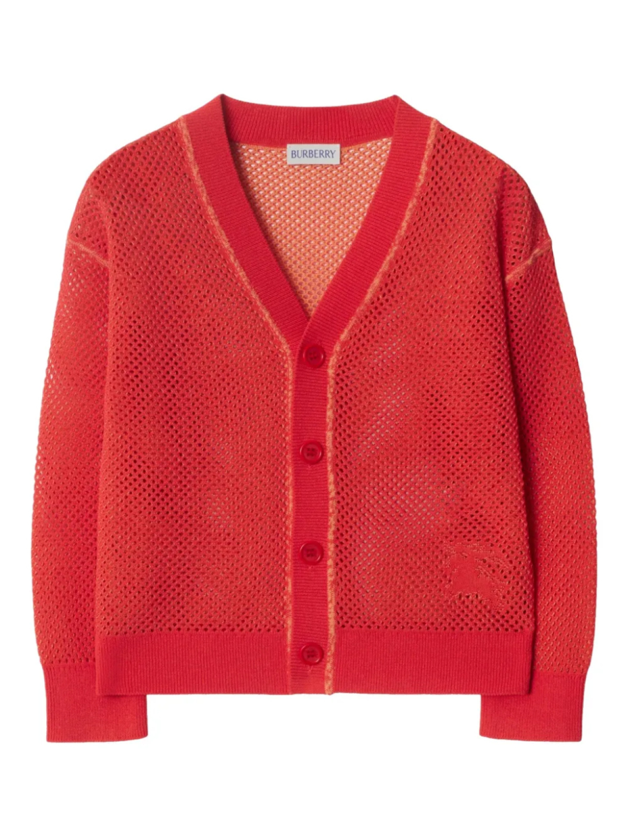 

Сетчатый кардиган Burberry Kids, красный