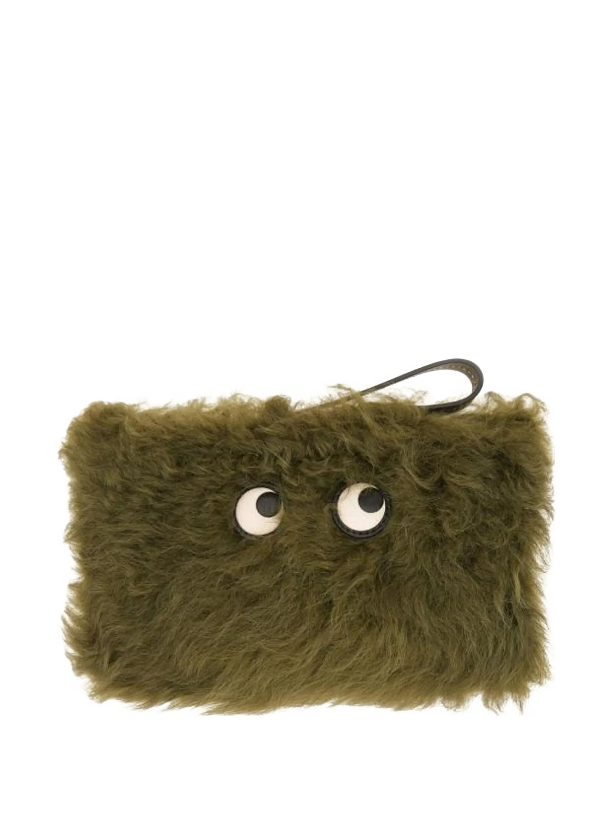

Клатч Eyes с меховой ручкой Anya Hindmarch, зеленый