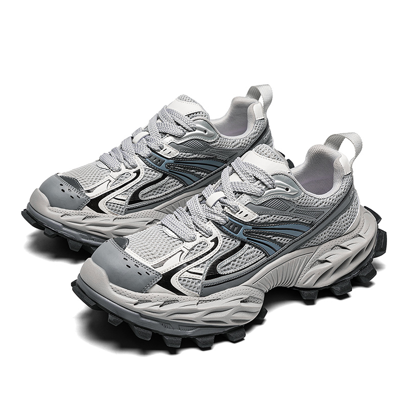 

KAD Серебряные массивные низкие кроссовки мужские, цвет Silver