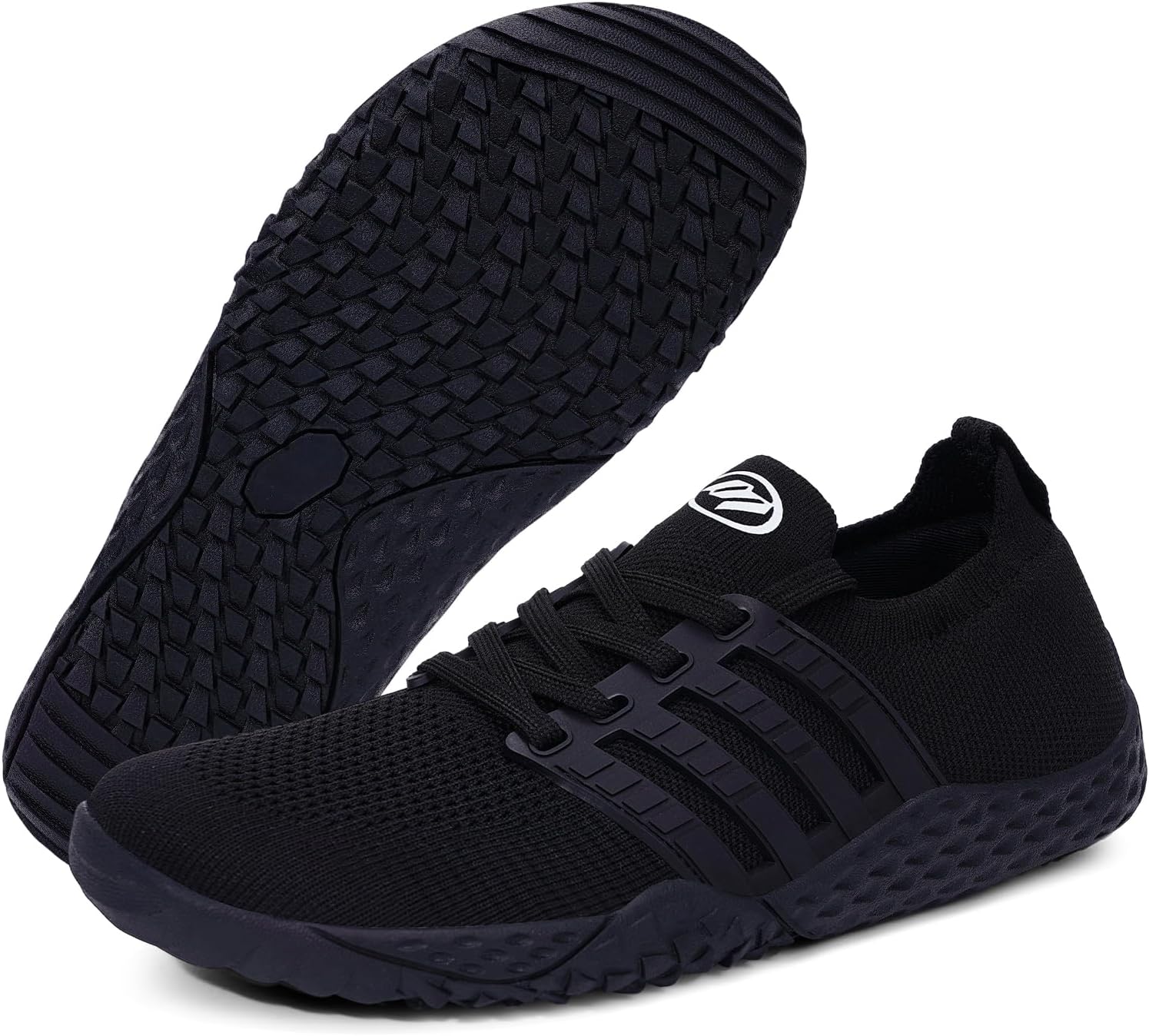 

Кроссовки для ходьбы Hike Barefoot для женщин и мужчин, минималистичные кроссовки с нулевым перепадом высоты подошвы, широким носком и нескользящей подошвой Frgitygift, черный