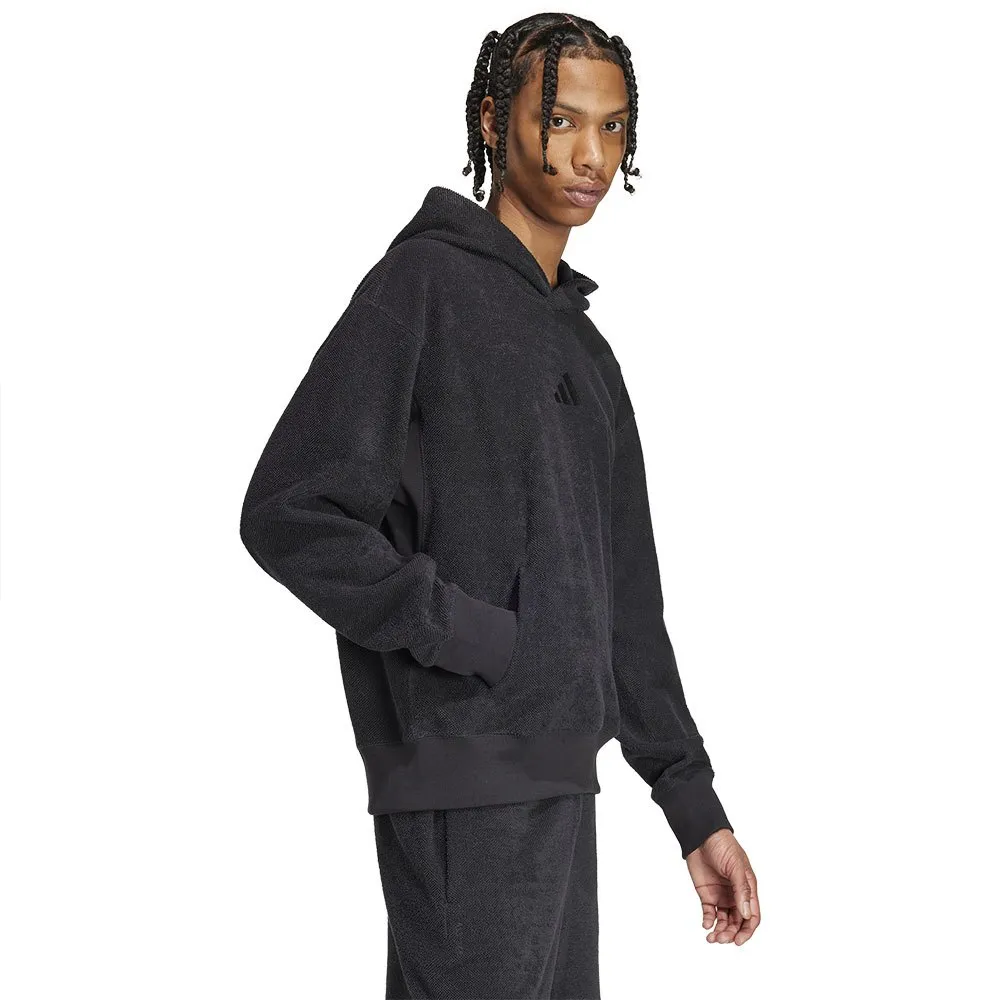 Худи adidas Elevated All SZN Terry Loop, черный — фото 4
