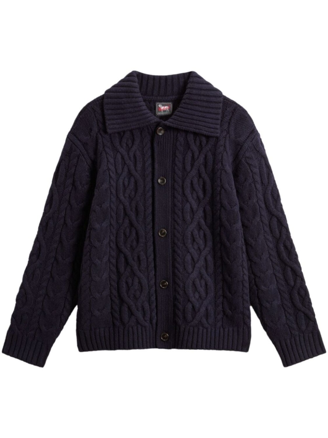 

Шерстяной кардиган с косами Woolrich, синий