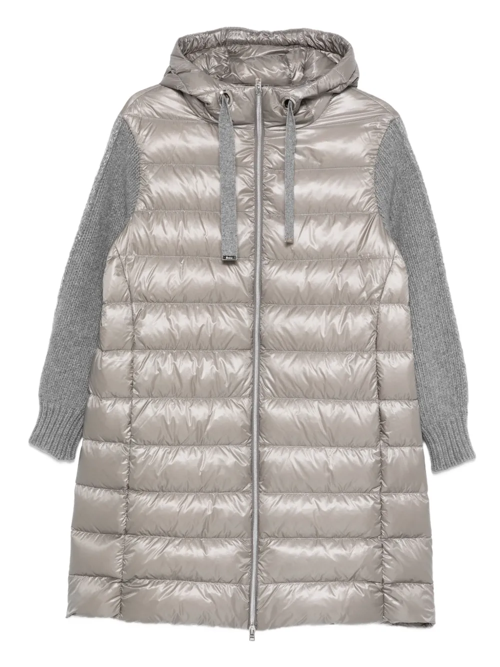 

Стеганое пальто с капюшоном Herno, серый