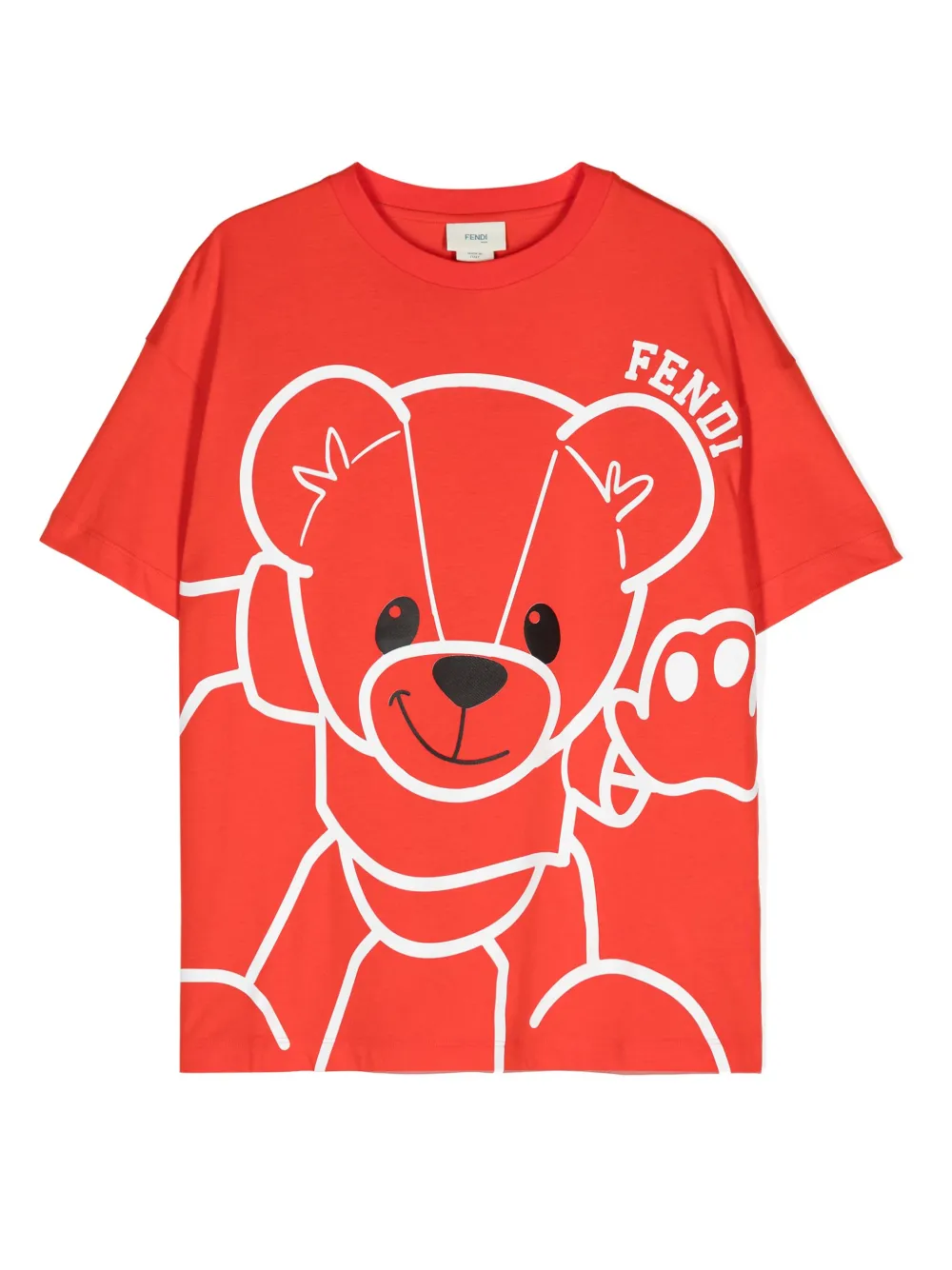 

Футболка с принтом FENDI KIDS, красный