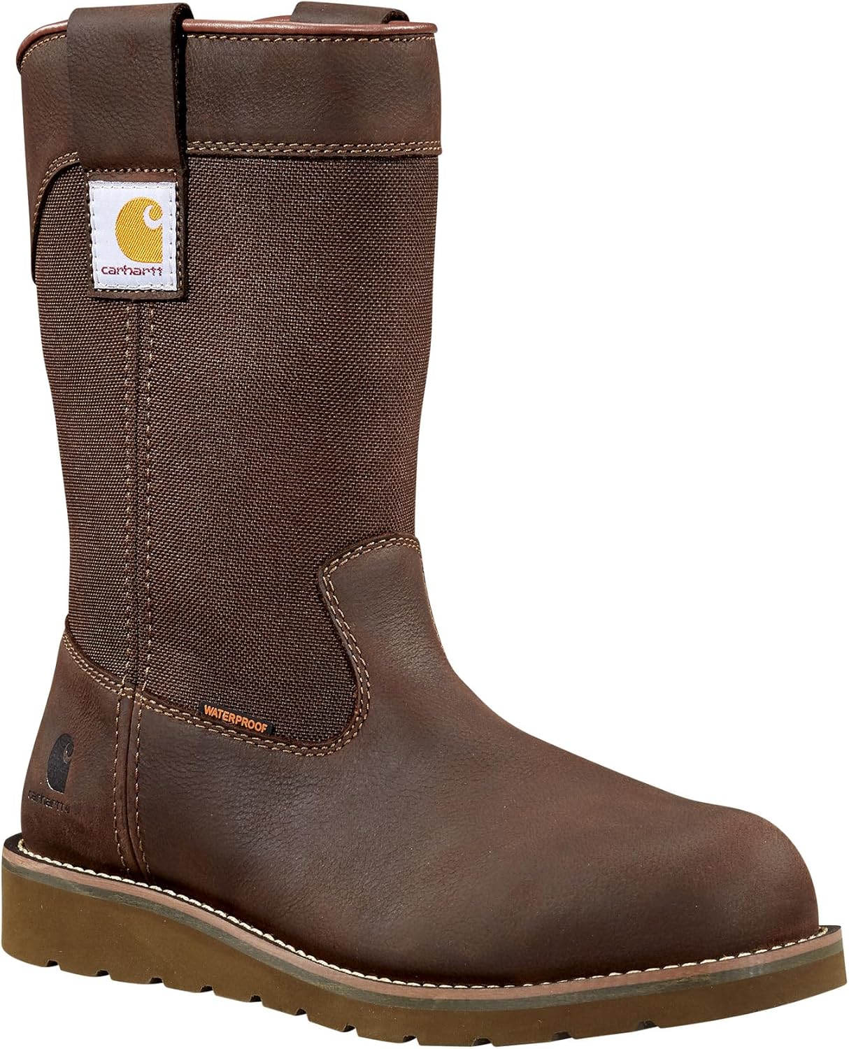 Carhartt мужские 10" водонепроницаемые ботинки Wellington со стальным носком, Dark Brown — фото 2