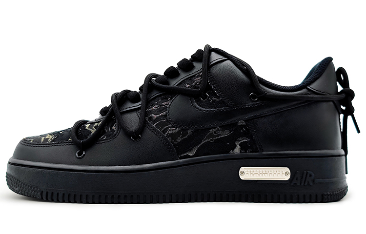 

Кроссовки Nike Air Force 1 Skateboard Shoes Men Low-Top Black Gold