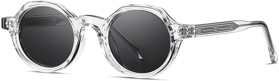 

Ретро овальные женские солнцезащитные очки класса люкс с заклепками, модные мужские солнцезащитные очки в стиле панк темно-зеленого цвета с защитой от УФ-излучения UV400 TKKTLLT, Transparent Grey