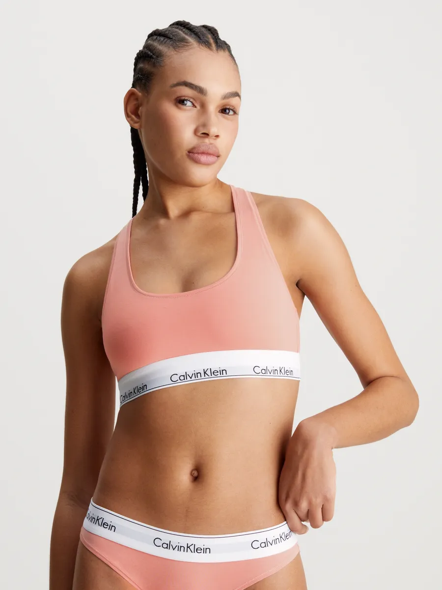 

Бюстгальтер без косточек Calvin Klein Underwear с классическим логотипом CK, коралловый