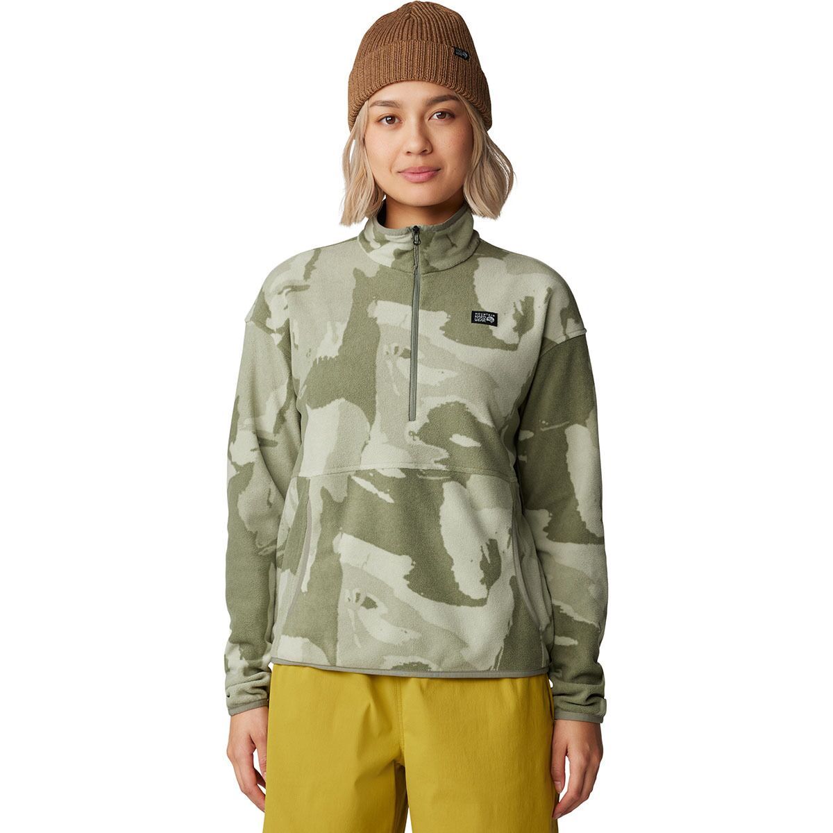 

Микрочилл пуловер Mountain Hardwear, зеленый