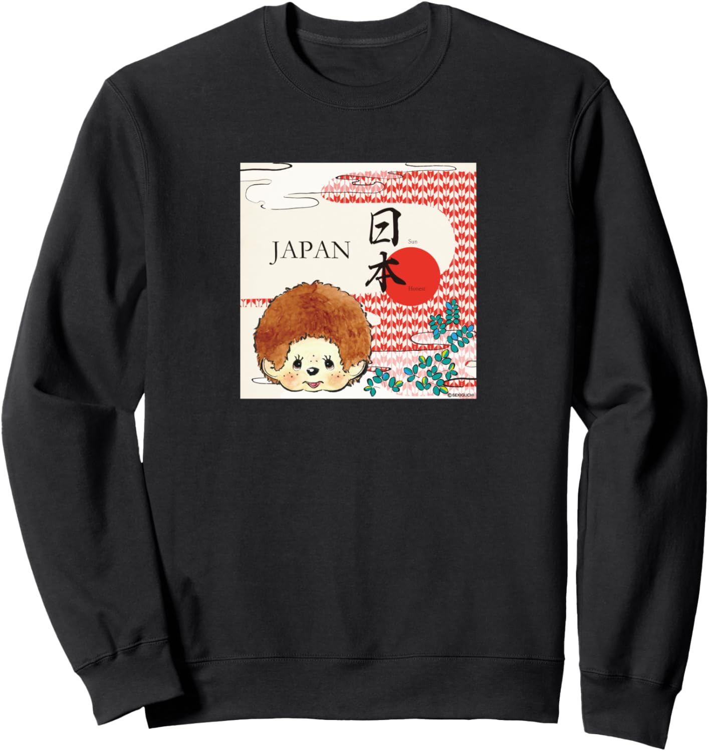 

Толстовка с графическим принтом Monchitch Monchhichi, черный