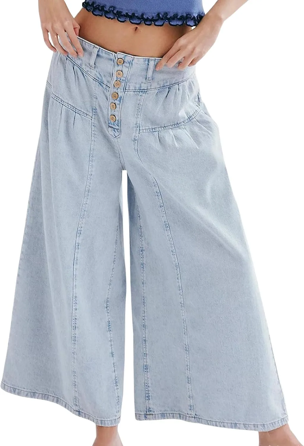 

Женские джинсы-бойфренды с эластичным поясом и свободным кроем Leyoutx