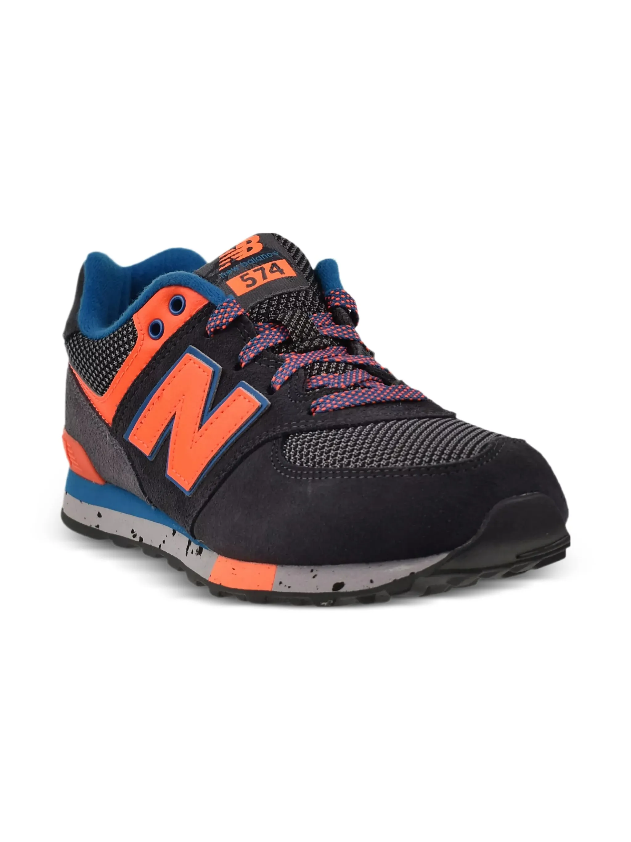 Кроссовки 574 Grey/Orange New Balance Kids, черный — фото 2