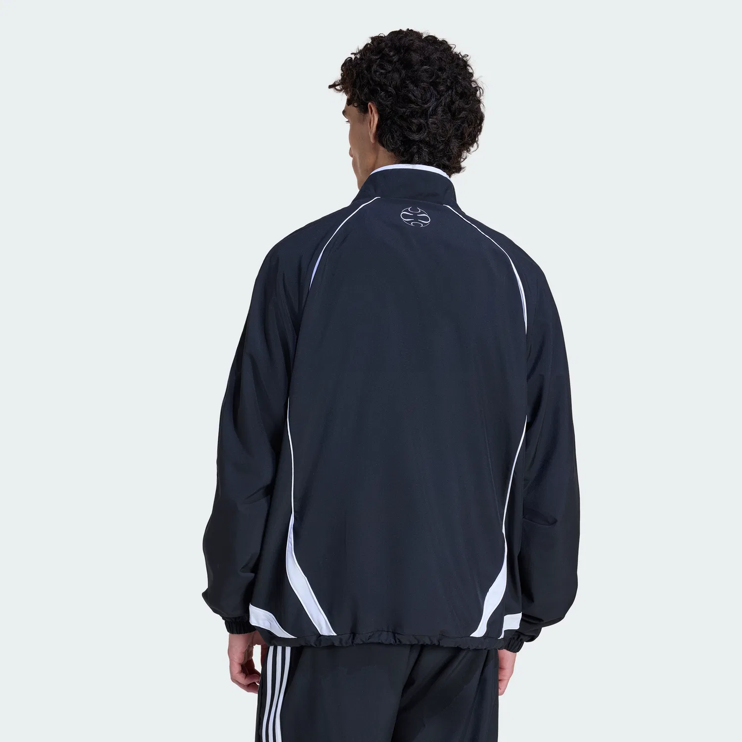 Мужской свитшот на молнии Adidas Teamgeist, чёрно-белый — фото 2