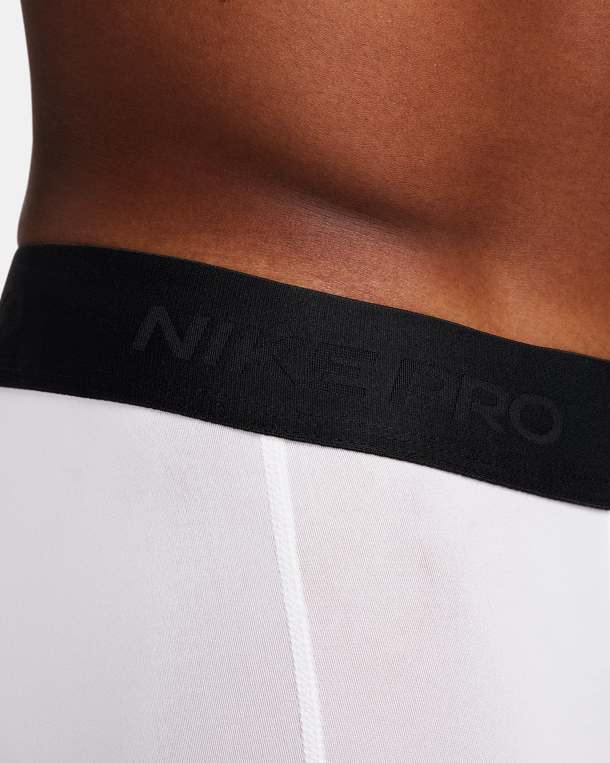 Мужские фитнес-лосины Nike Pro Dri-FIT, White/Black — фото 3
