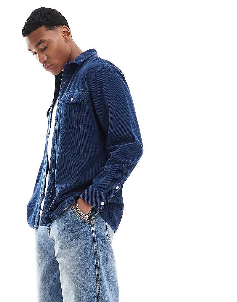 

Levi's – Jackson – рабочая рубашка из вельвета темно-синего цвета