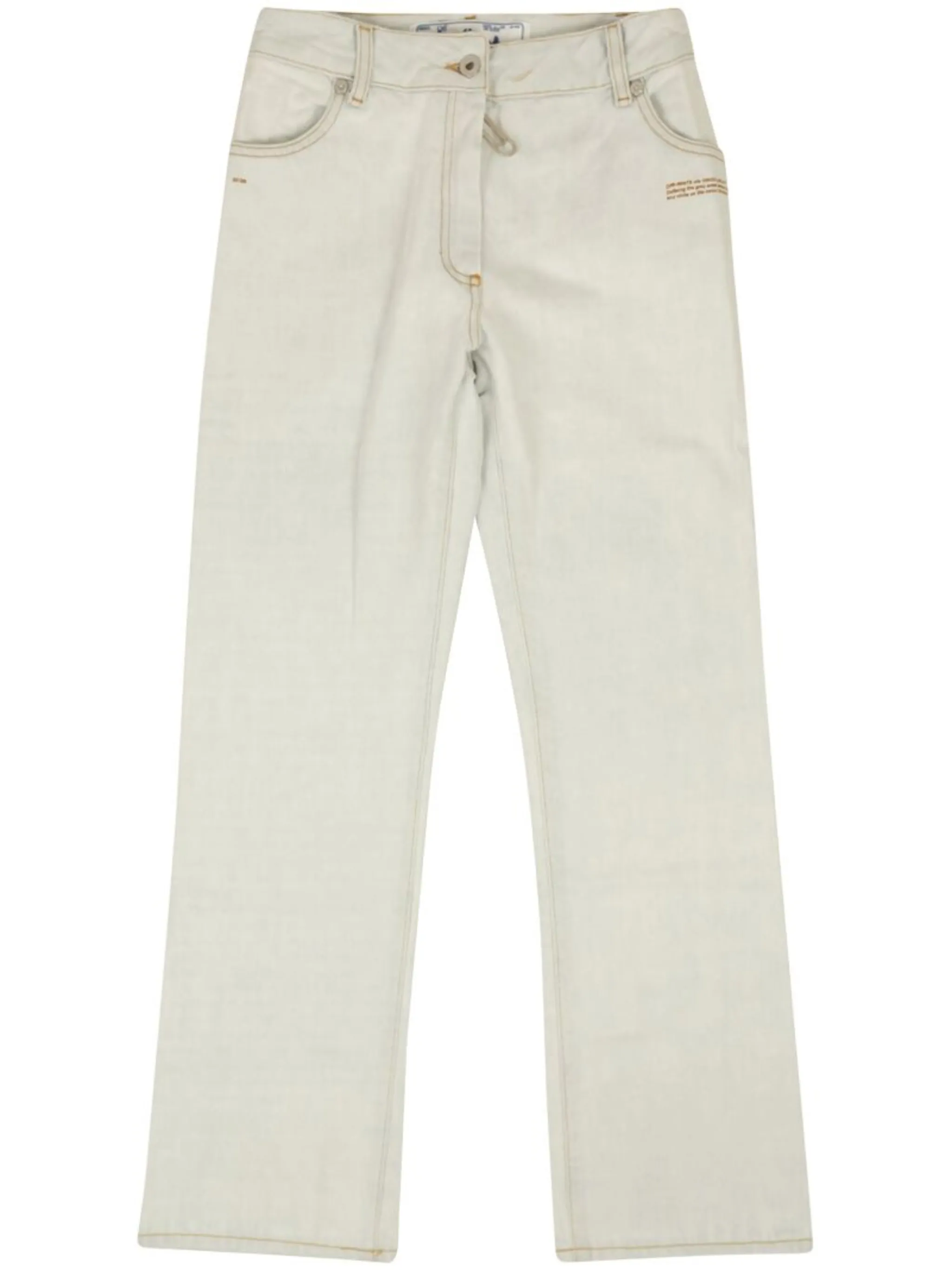 

Укороченные джинсы с логотипом Off-White, синий