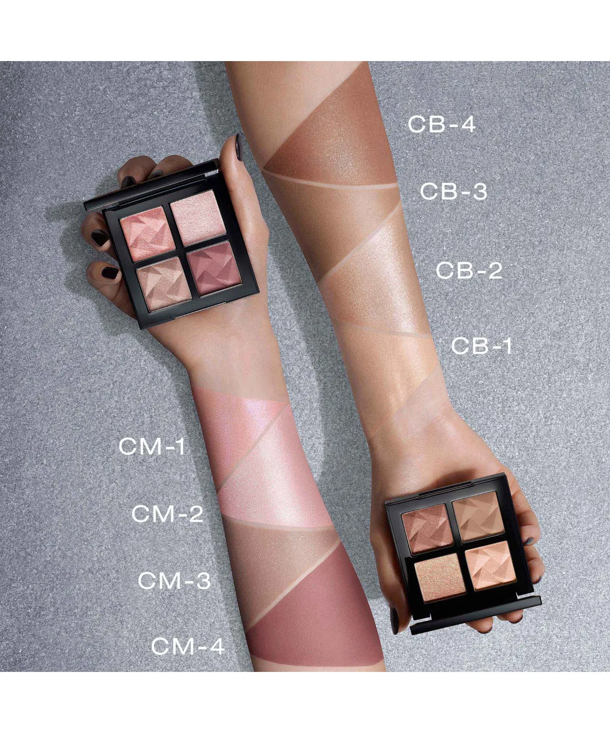 Тени для век 4-цветные shu uemura Ice Sculpto 3D Contour Beige — фото 3