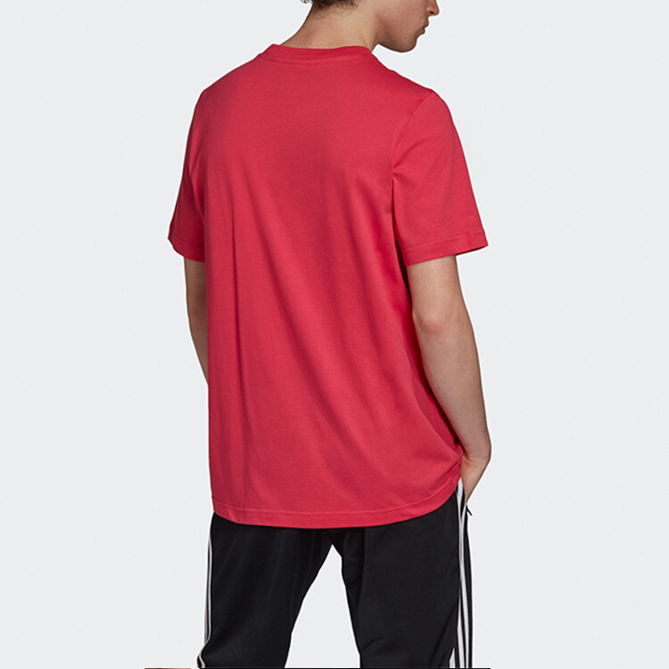 Футболка с трилистником мужская красная Adidas Originals, красный — фото 4