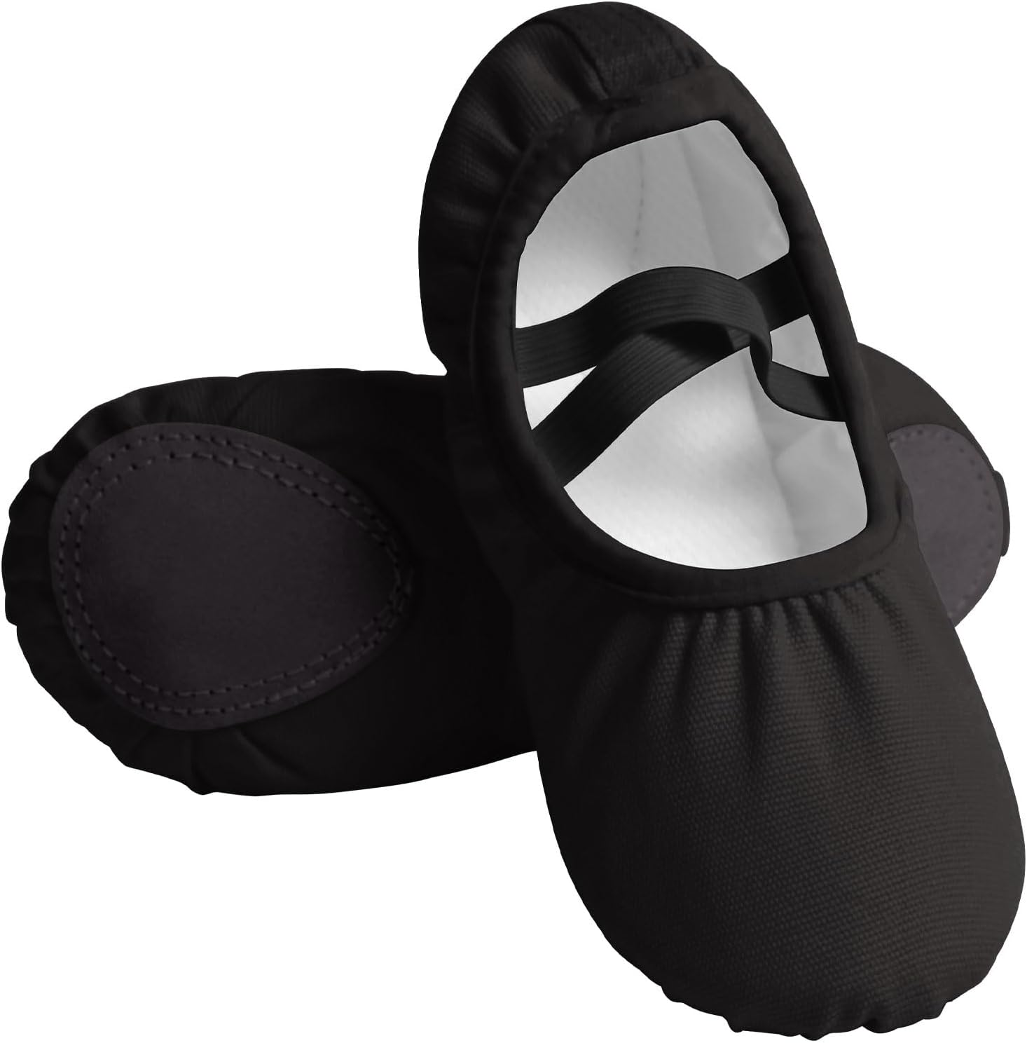 

Балетки из канвы для девочек, балетки для малышей/детей/подростков/взрослых Qiyunfly, черный