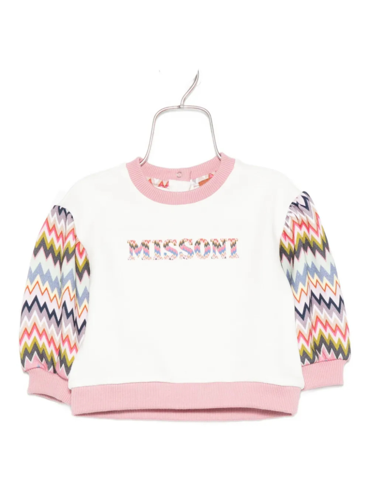 

Толстовка Missoni Kids с зигзагообразными рукавами, белый