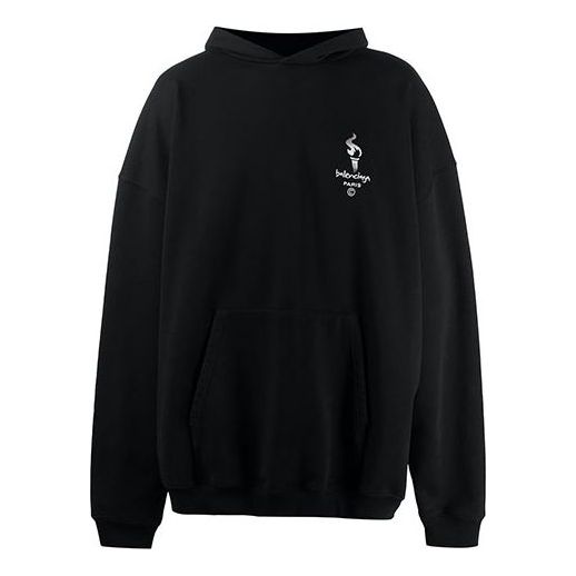 

Худи Balenciaga Paris Olympics Oversized Hoodie 'Black', черный