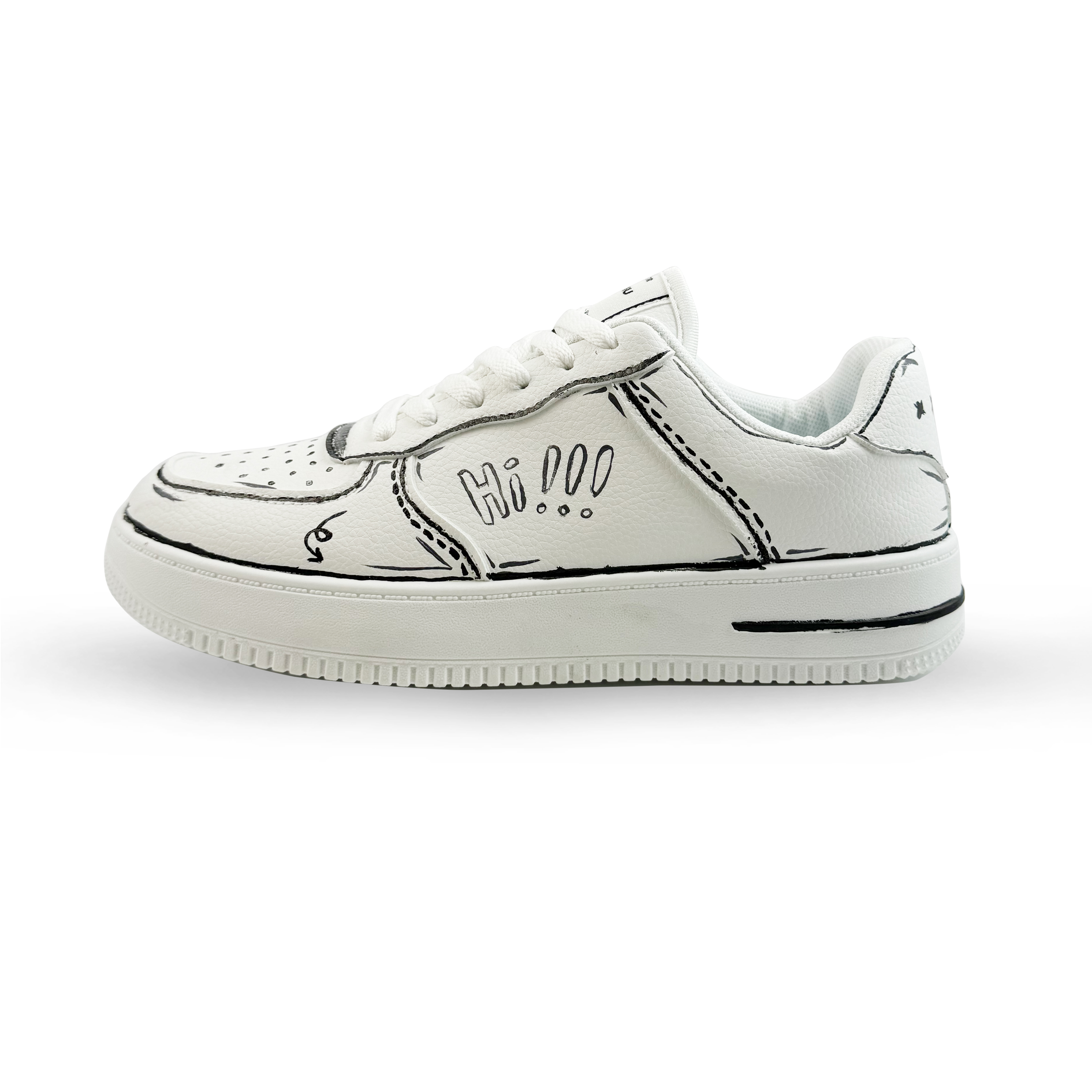 

Легкие и дышащие низкие скейтерские кроссовки мужские HUANQIU, черный белый